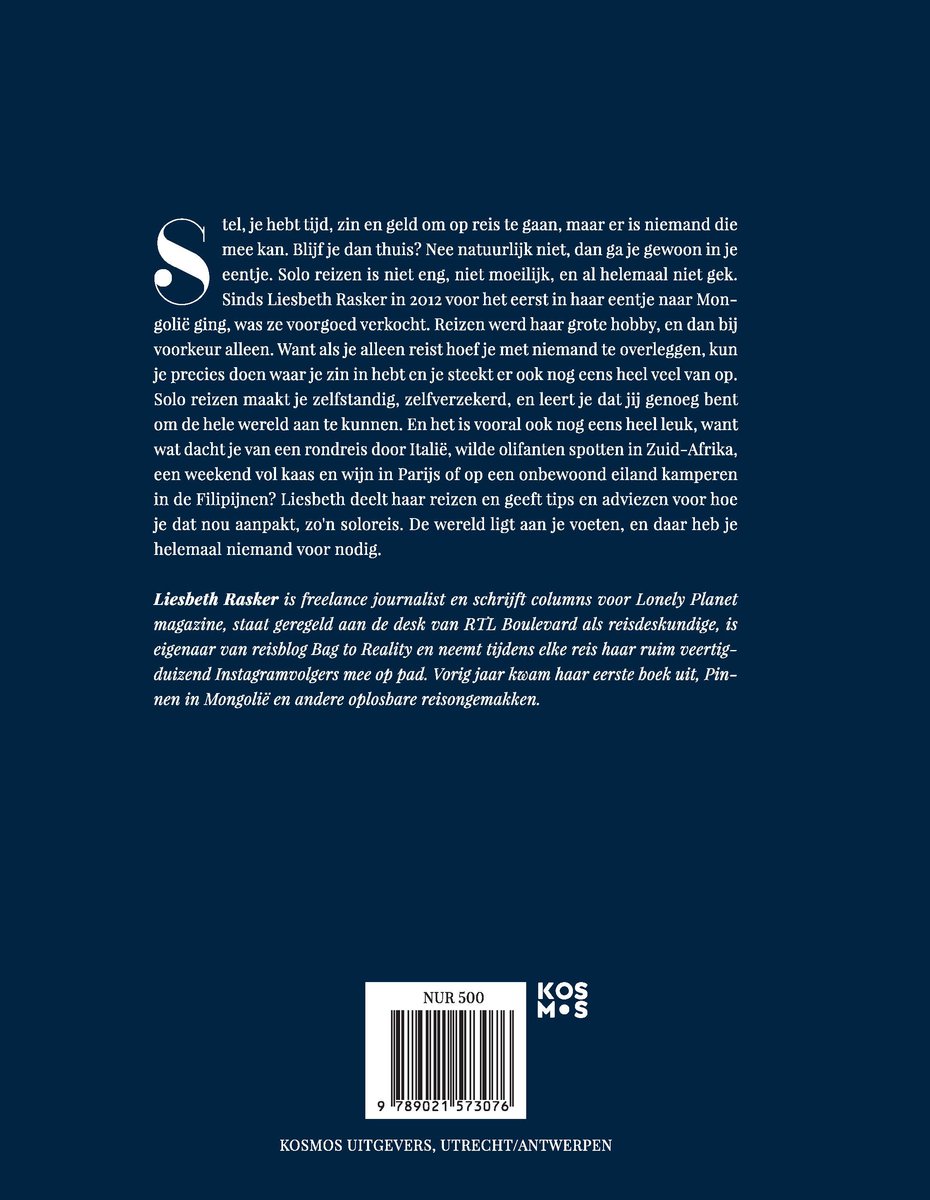 Solo reizen - back cover