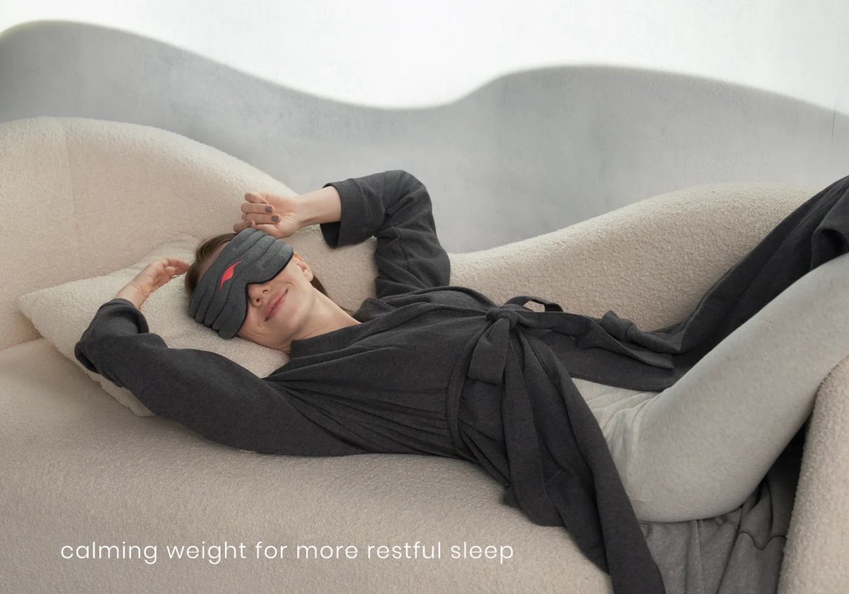 Manta WEIGHTED Sleep Mask - Verzwaard slaapmasker – 100% verduisterend – Geen druk op ogen – Zacht & ademend – Volledig verstelbaar – Voor diepe ontspanning en betere slaap - Geschikt voor zijslapers — afbeelding 9