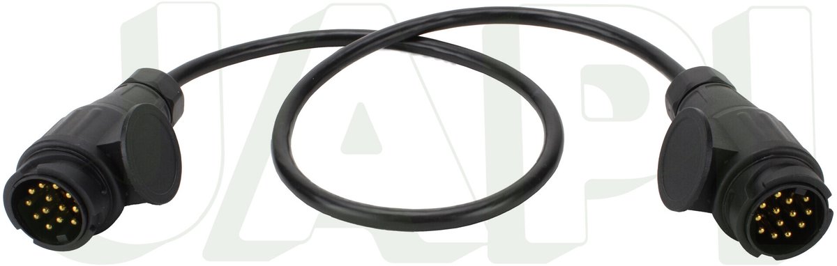 Kabel 1 mtr 2 x 13 polige kunststofstekker