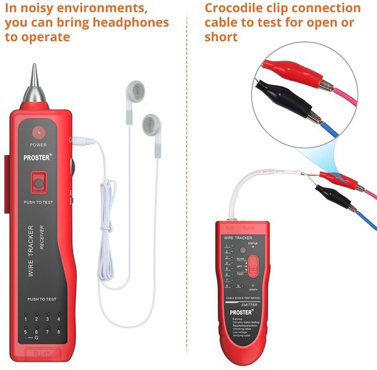UNI-T UT682/UT682D Network Wire Tester Tracker RJ11 RJ45 Wire Line