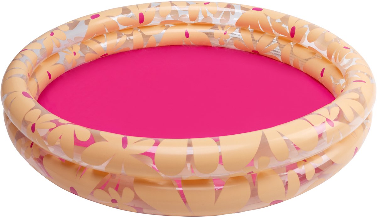 Swim Essentials Opblaasbaar Zwembad - Baby & Kinder Zwembad – Pink Flowers - Ø 100 cm