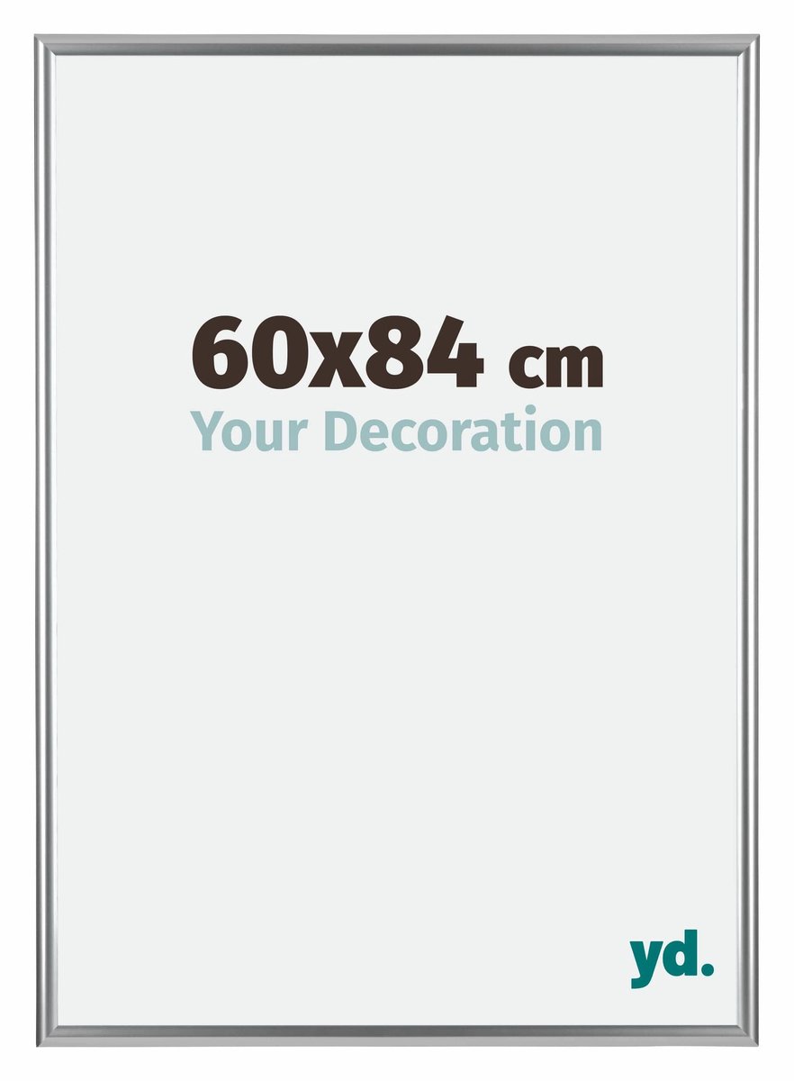 yd. Your Decoration - Fotolijst 60x84 cm - Kunststof - Zilver - Bordeaux