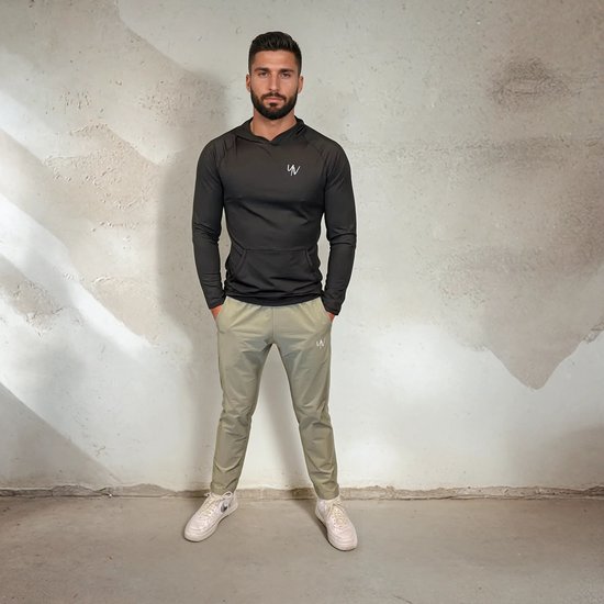 YV SPORT Sportbroek heren Newcastle - Fitness jogger - Trainingsbroek - Comfortabele fit - Ook plus size maten - Handige zakken met rits - Premium kwaliteit - Ademend en waterafstotend - Wijd en elastisch - Sportkleding heren - Groen - Maat XL