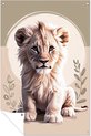 Leeuw, Digital Art, Welp, Beige, wit, bruin, lichtgrijs, zandkleur