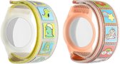 Bol.com Set van 2 Nylon Waterdichte Armbanden voor Kinderen - Compatibel met Apple AirTag Finders - Verstelbaar en Anti-Verlies ... aanbieding