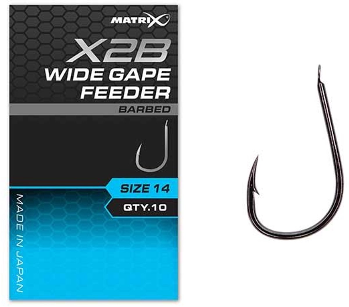 Matrix X2B Wide Gape Feeder Spade-Barbed (10 pcs) - Maat : 16