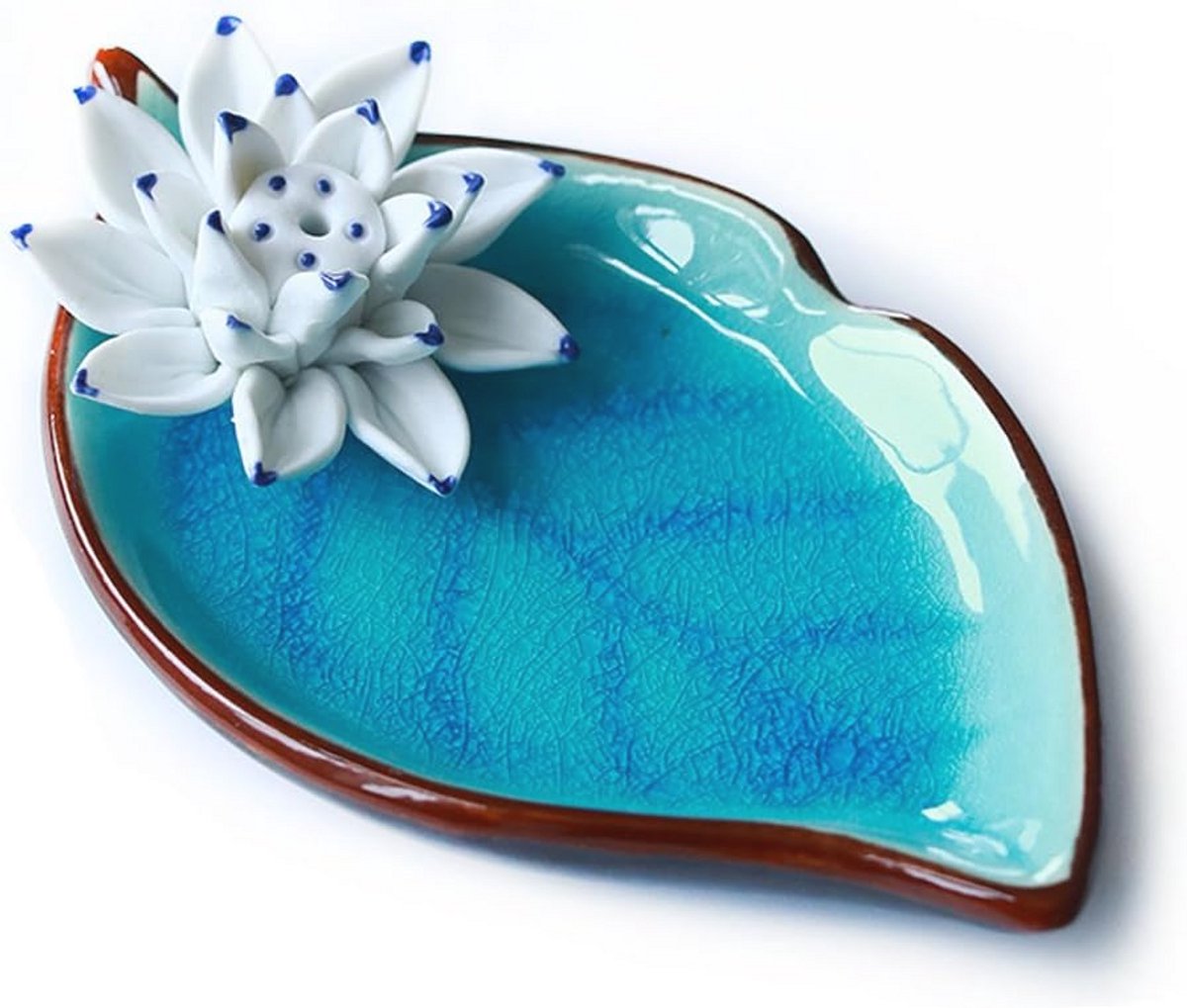 Keramische Wierookbrander - Artistieke Handgemaakte Porselein Decoratieve Bloem Wierookvat