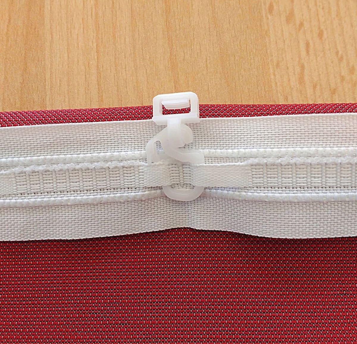 Flairdeco Klik-glijders met vouwhaken, 5,2-5,6 mm loopbreedte, plastic, wit, 100 stuks