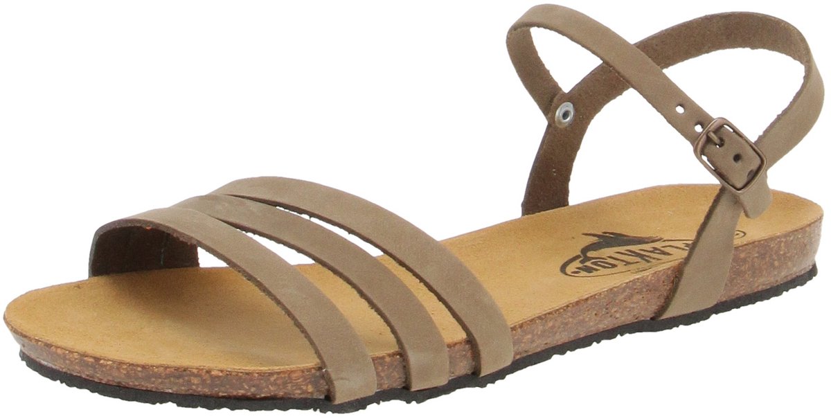 plakton 575080 Mam Alou Nobuck - Damesschoenen sandalen - Kaki