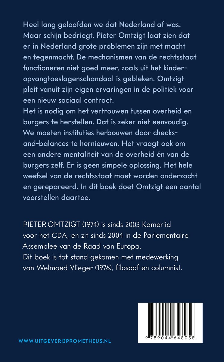 Een nieuw sociaal contract - back cover