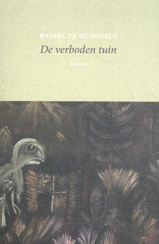 Boek 'De verboden tuin' met op de voorkant een illustratie van een monsterlijke figuur links, tegen een donkere achtergrond.