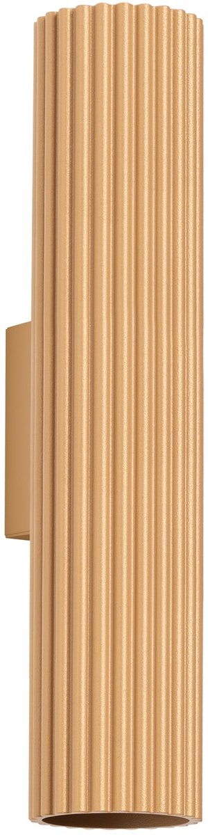 Sollux Lighting Wandlamp Karbon - 30x6.5x8.5cm - GU10 - gouden - aluminium