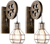 MZStech Industriële Retro Loft Glazen Bol Hanglamp, Cluster Kroonluchter Hangende Lamp Armatuur Messing Fittingengrijs