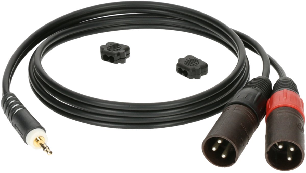 Klotz Adapterkabel, 2x XLR-m/3,5sym 2 m, AY9-0200, Minijack - Invoerkabel