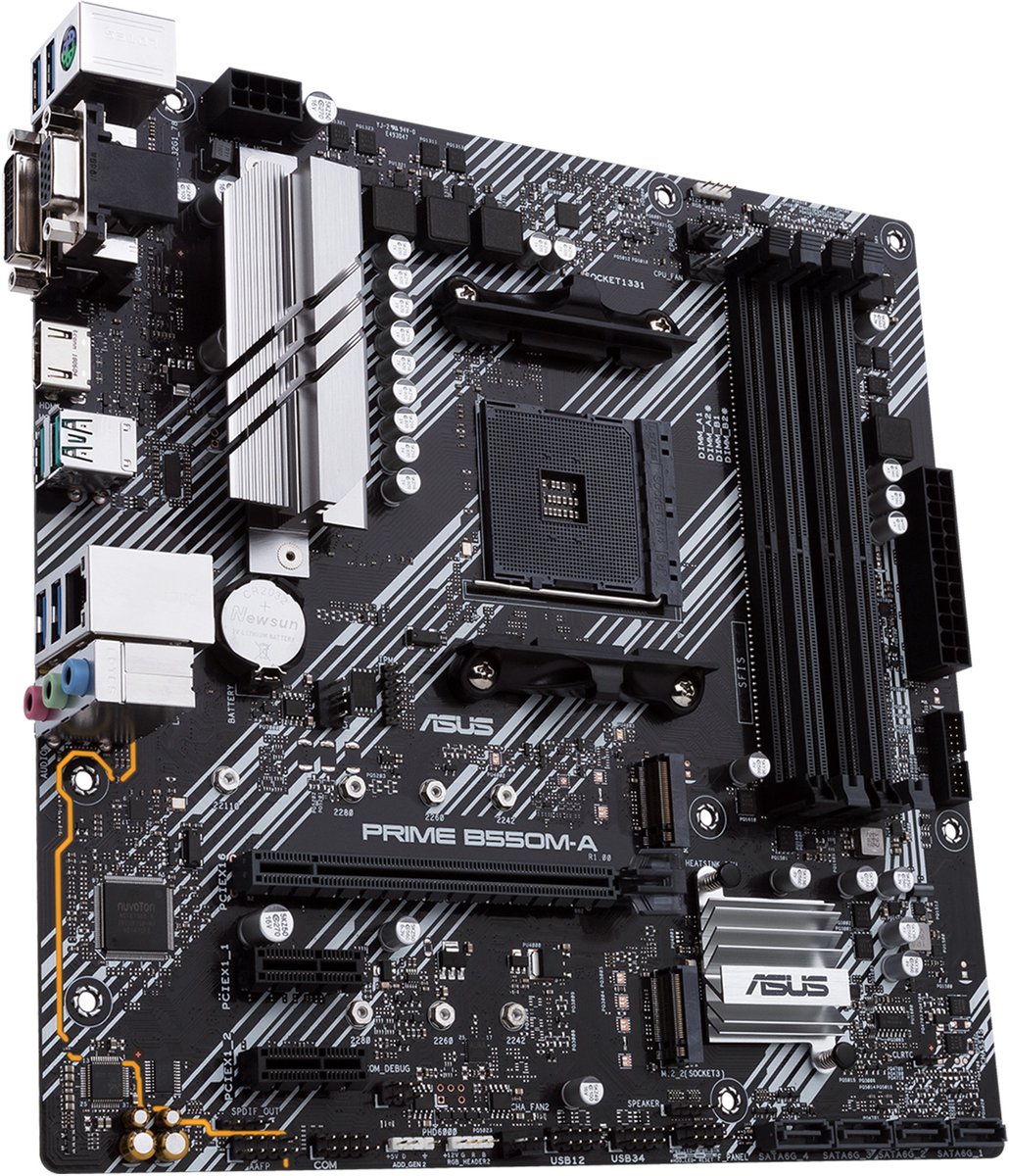 Asus Prime B550M-A - Moederbord - Micro-Atx - Amd B550 - Socket Amd Am4 - afbeelding 4