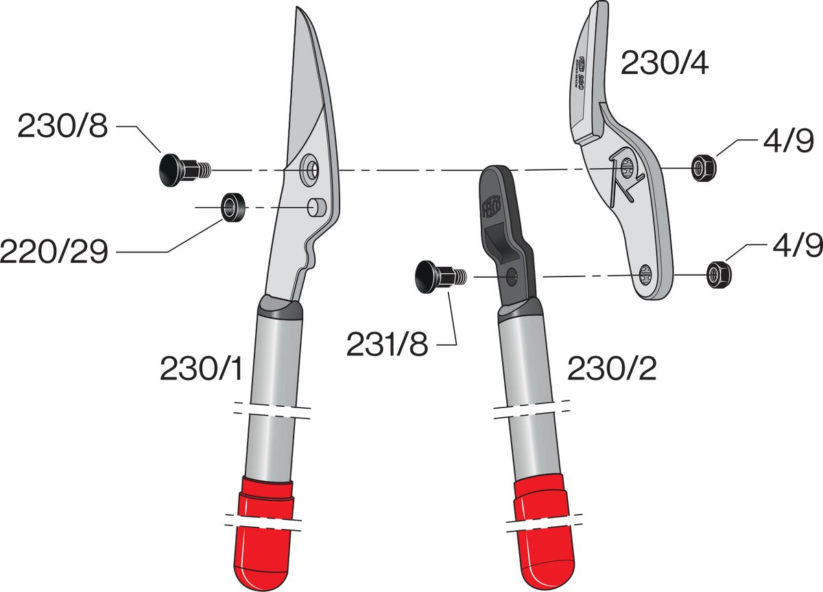 Felco 230 Aambeeld Takkenschaar- Ø 40 mm - lengte 800 mm