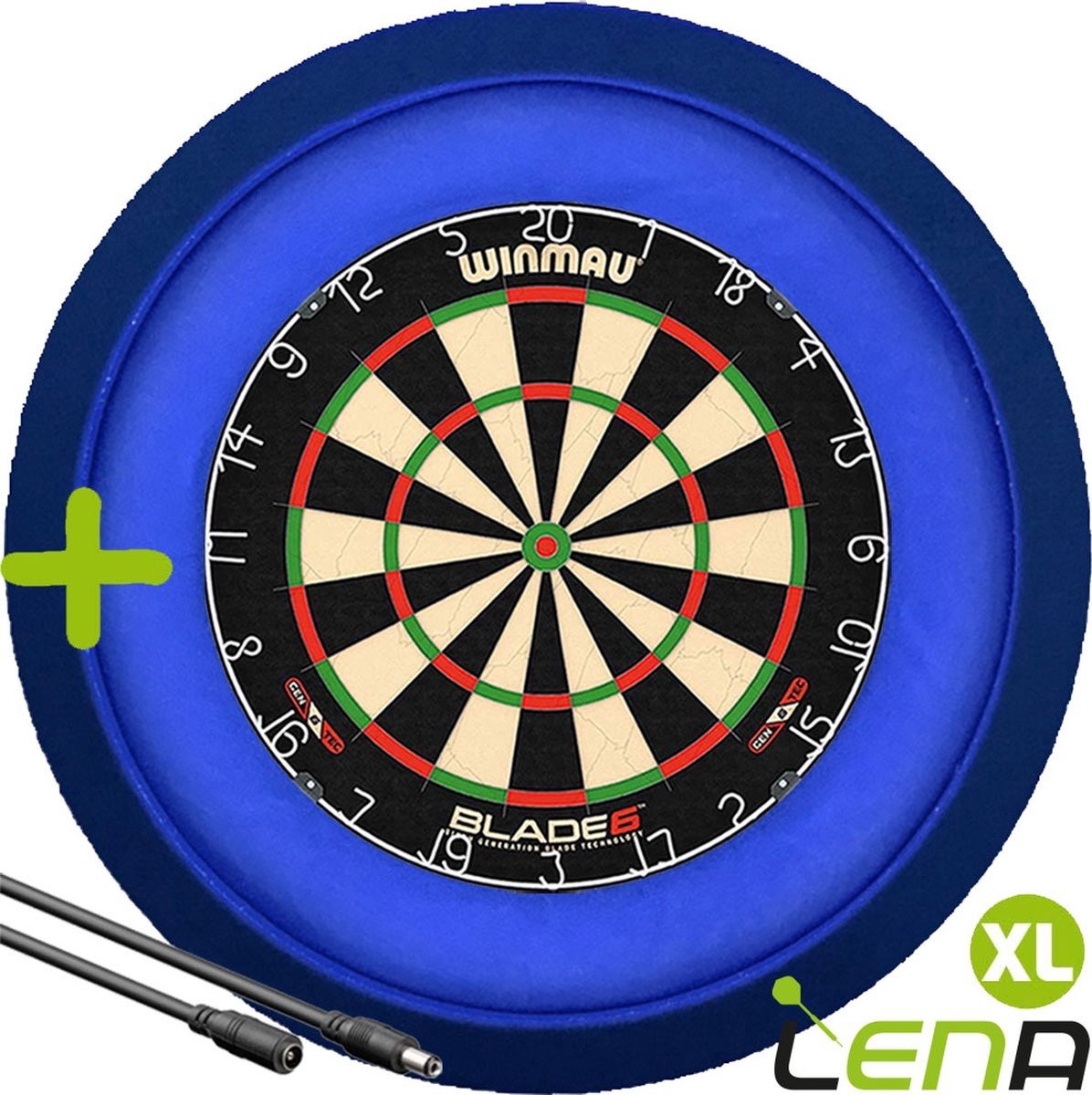 LENA Dartbordverlichting Deluxe XL (Blauw ) + Verlengkabel (2.5m1)