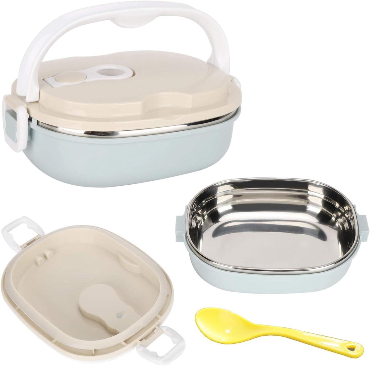 Lunchbox-900ml draagbare enkellaagse isolatie thermische roestvrijstalen lunchbox voedselcontainer voor buitenpicknick