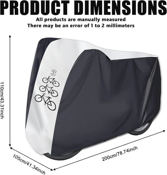 Fietshoes Voor 2 Fietsen, 210d Oxford Heavy Duty Outdoor Waterdichte 2 Fietshoezen Uv Stof Zon Wind Happy H Fietshoes Voor 2 Fietsen, 210d Oxford Heavy Duty Outdoor Waterdichte 2 Fietshoezen Uv Stof Zon Wind Happy H