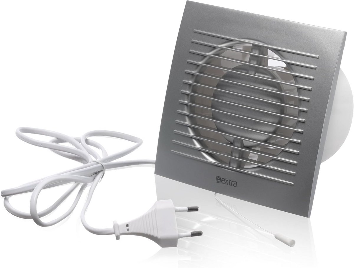 Badkamerventilator Ø 100 mm met trekkoord voor toilet en badkamer