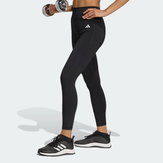 adidas Performance Optimé Essentials No Front Rise Seam 7/8 Legging - Dames - Zwart van Adidas — afbeelding 4