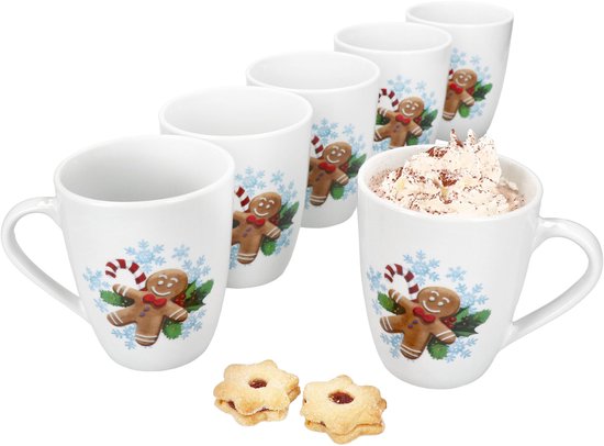 Set van 2x stuks cadeau kerstmokken kerst is kut - 300 ml - rood / wit - keramiek Set van 2x stuks cadeau kerstmokken kerst is kut - 300 ml - rood / wit - keramiek