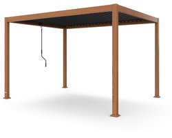 Blumfeldt Pergola 3x4 m - Verstelbaar lamellendak, UV-bescherming, Aluminium frame, Roestbestendig, Weerbestendig, Ideaal voor terras & tuin, Kan het hele jaar door worden gebruikt