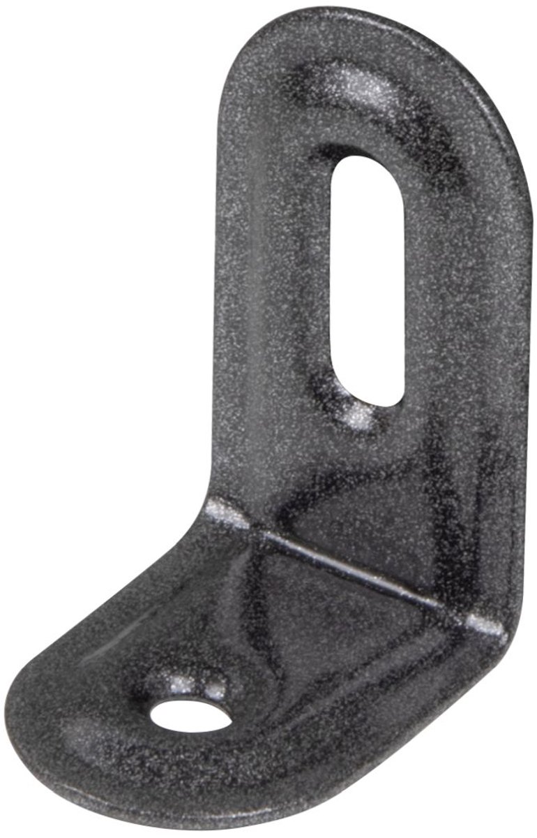Alberts 823122 DURAVIS® verstelbare hoekbeugel, geperst, zwartdiamant duplex gecoat, afmetingen 28 x 40 x 22 mm, 50er Set