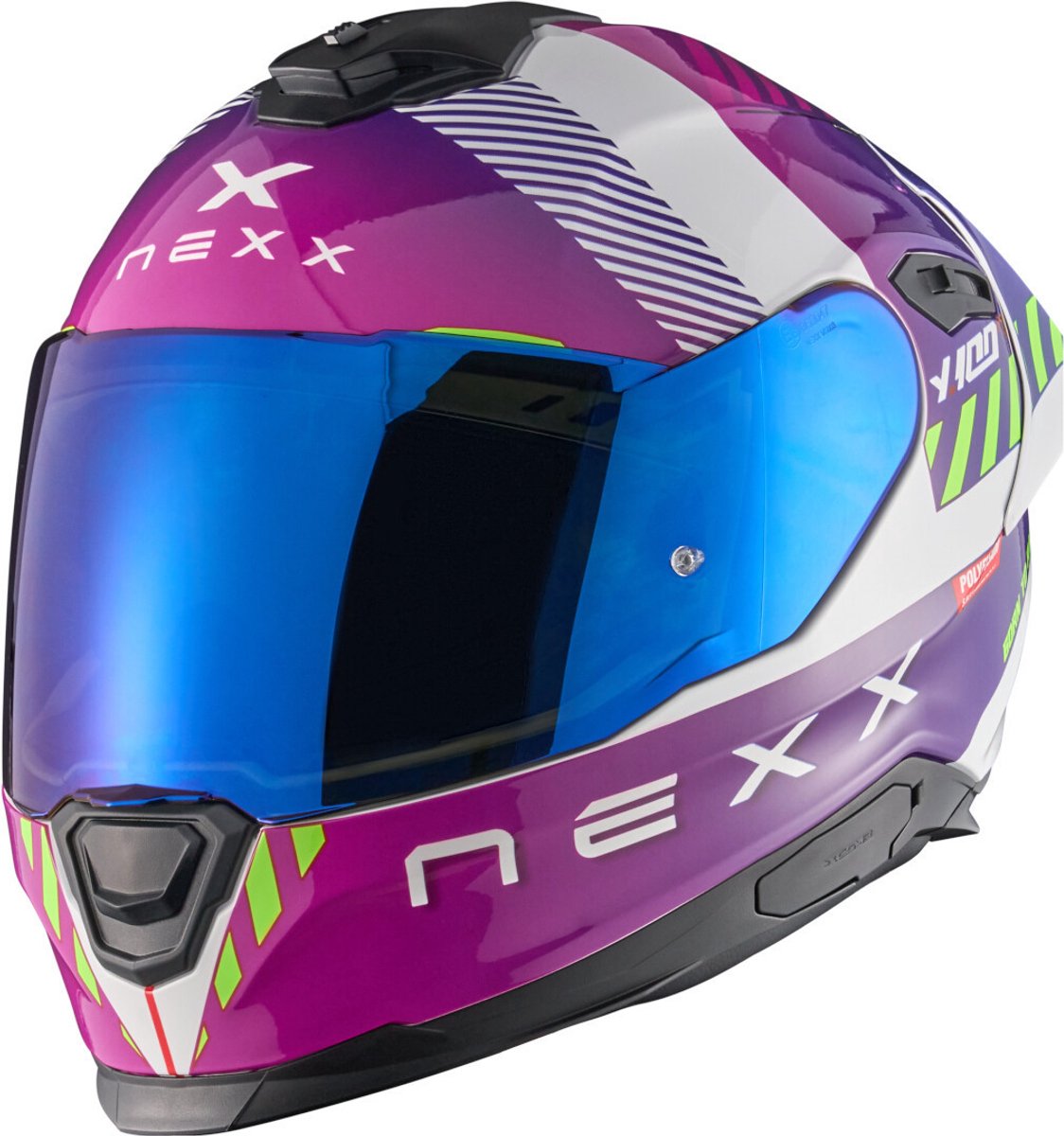 Nexx Y.100R Fade Lila Wit Integraalhelm - Maat M - Helm