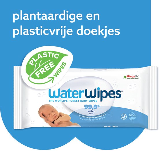 WaterWipes Billendoekjes Bio - 12 x 60 stuks - 720 doekjes