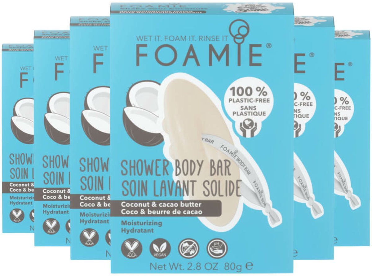 Foamie - Body Bar Shake Your Coconuts - 6 x 1 stuk - Voordeelverpakking