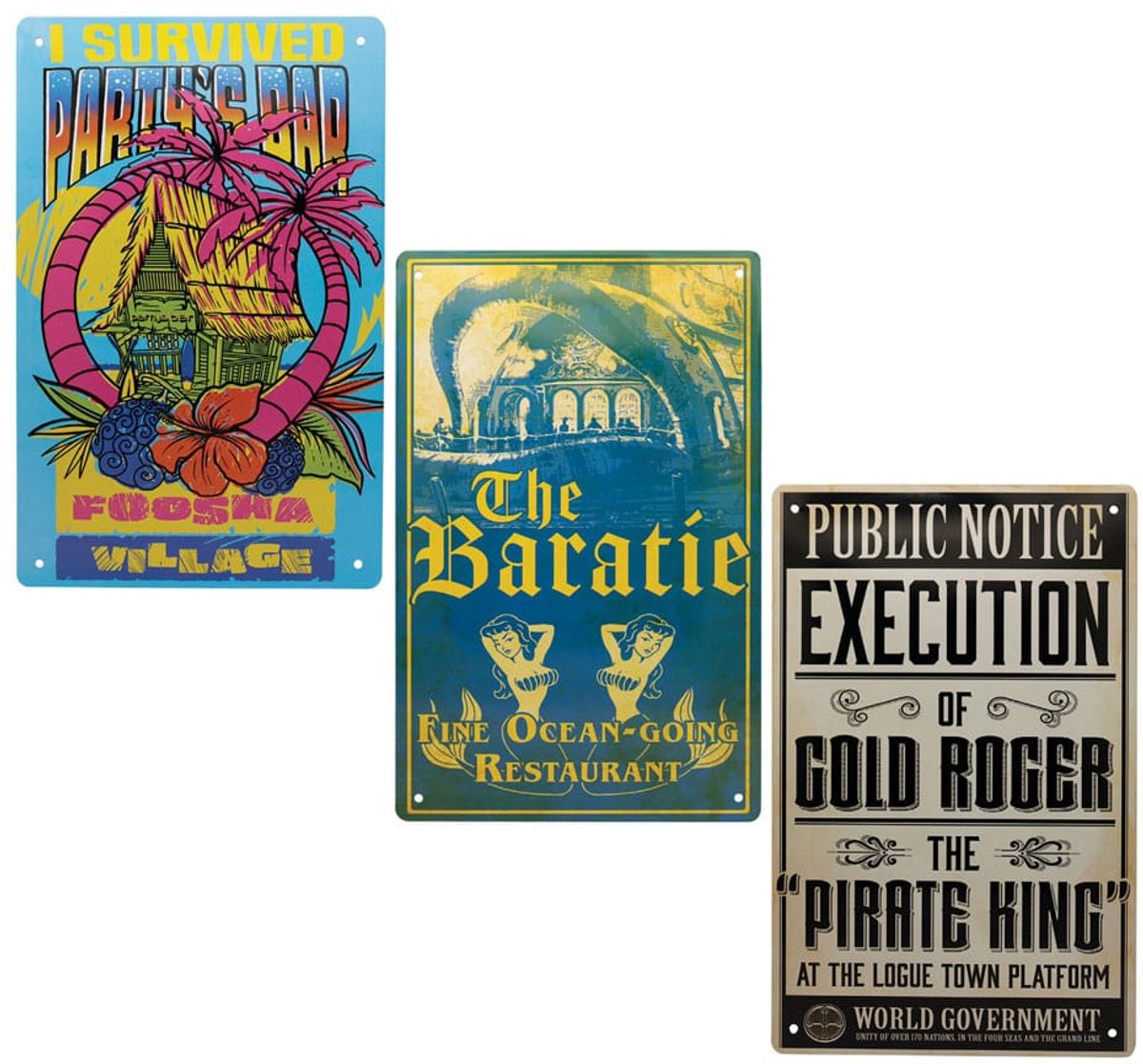 FaNaTtik One Piece Tin Signs 3 Pack Tin signs