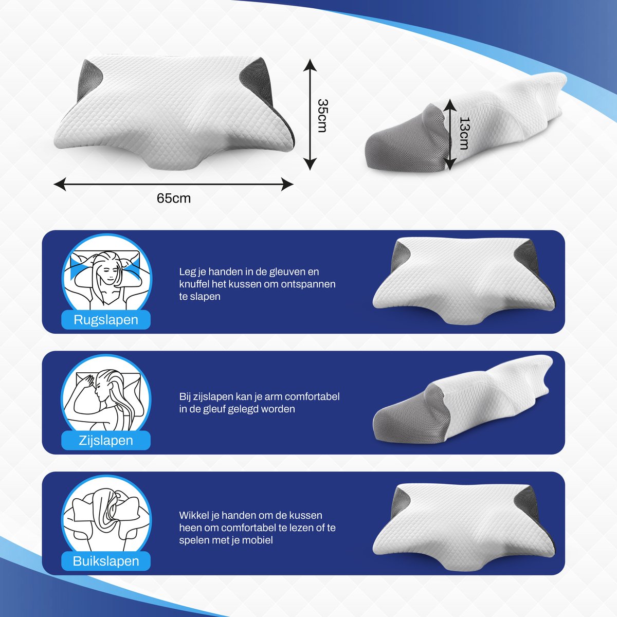 Vlinderkussen | Het originele ergonomische kussen