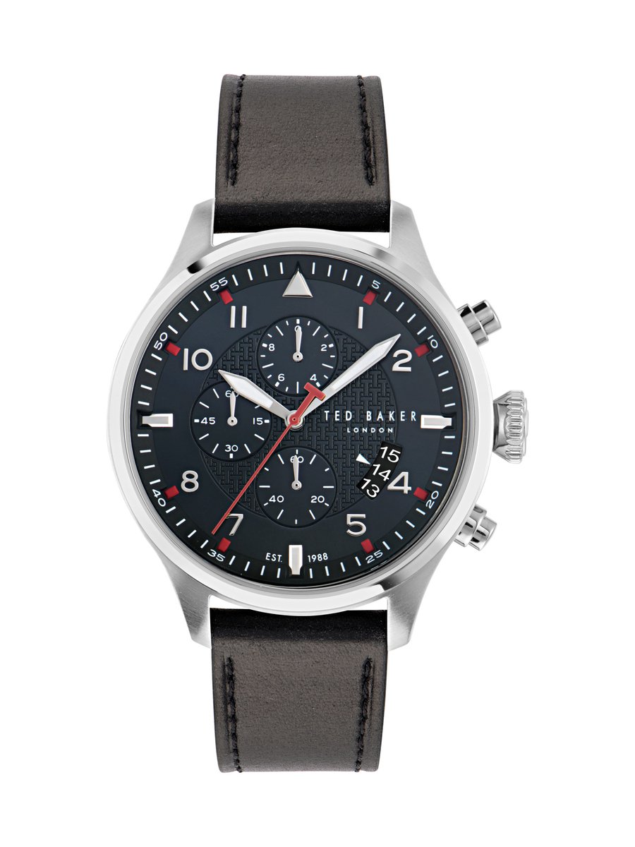 Ted Baker Fulmaar Kwarts Analoog Horloge Zwart Case: 100% Stainless Steel | Armband: 100% Leather 44 BKPFMF401W0, BKPFMF404W0