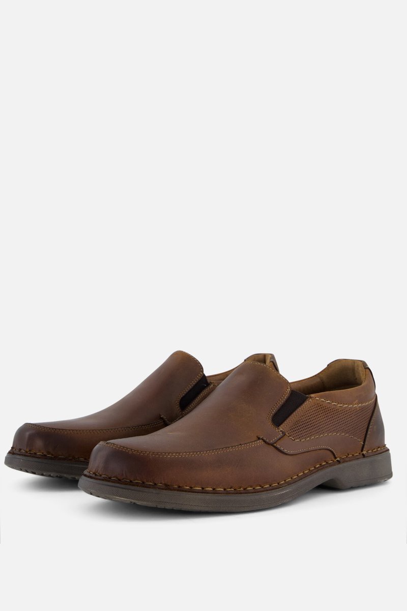 Outfielder Instappers cognac Leer - Maat 40