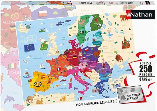 Nathon Map Nathan Map of Europe - 250 Teile. | bol