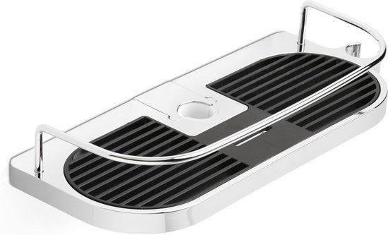 ASTOTSELL Badkamer doucheplank, hangend doucherek Geen boren nodig Douchestangplank met gesp en douchekophaak voor 18mm-25mm douchestang
