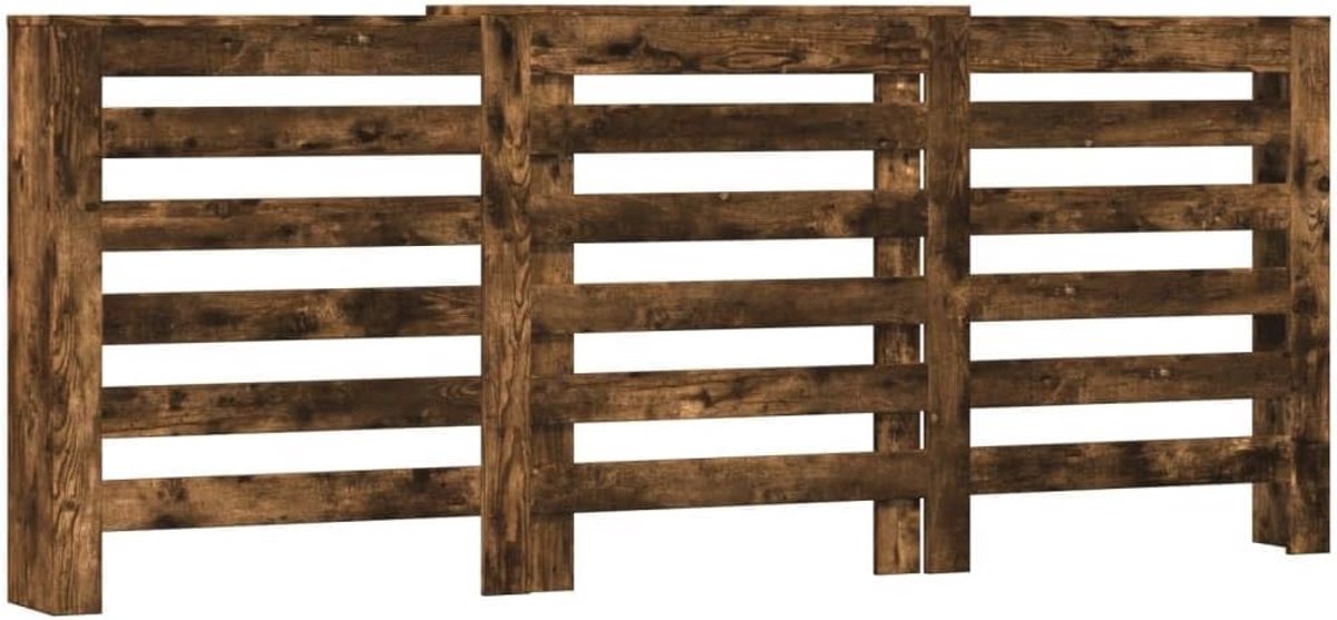 Radiatorombouw 205x21,5x83,5 cm - Bewerkte Hout in Gerookt Eiken kleur | Verfraai je Verwarming