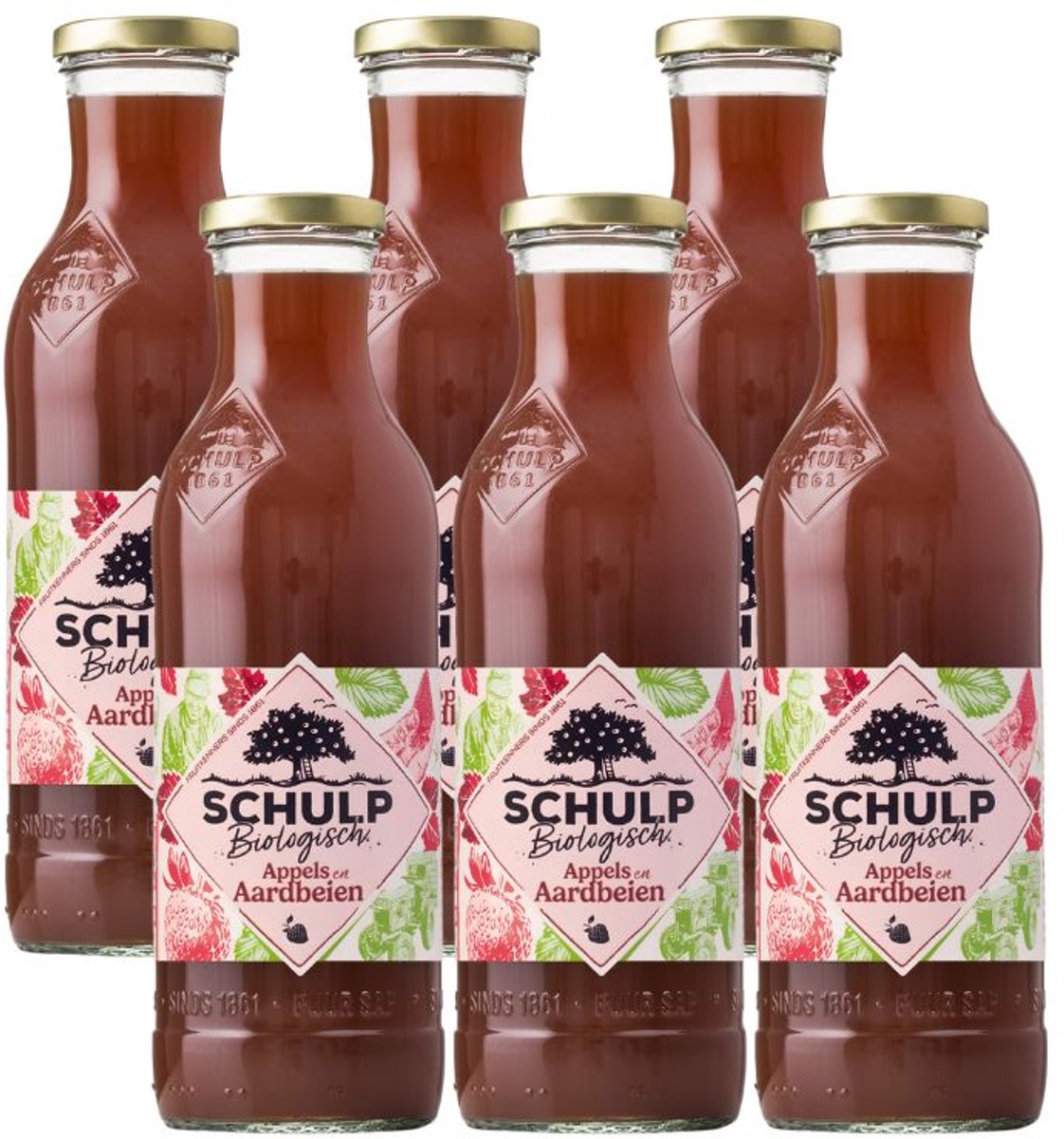 Schulp Appel And Aardbeiensap Biologisch Voordeelverpakking