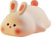 Veilleuse enfant lapin - Veilleuse Bébé - Avec fonction tactile - Sans danger pour les enfants - Rechargeable par USB - Intensité variable - LED - Sleep Buddies