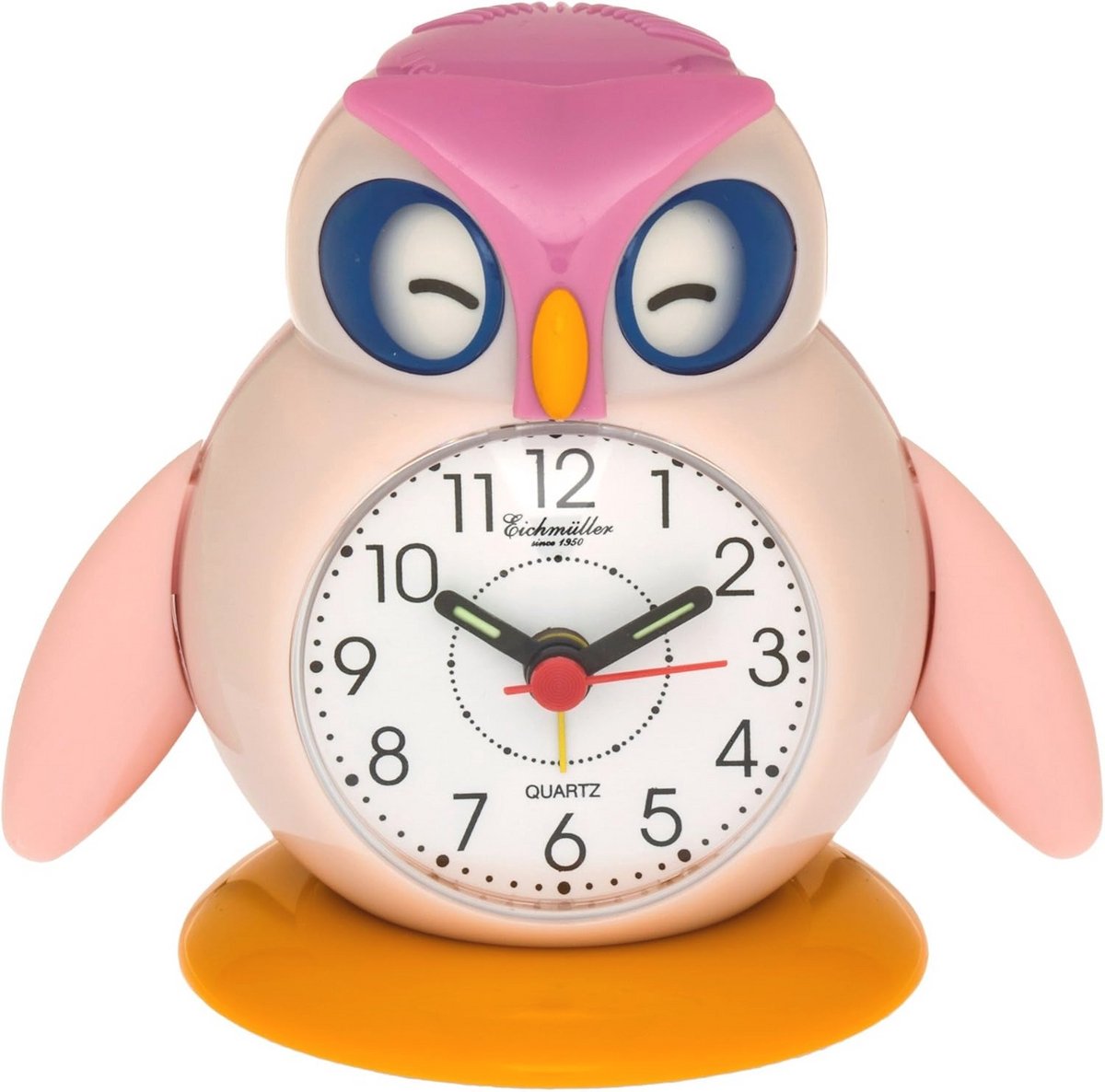 Roze Uil Kinderwekker met Alarm, Snooze en Licht