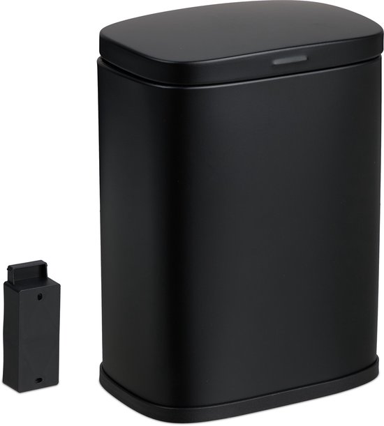 Badkamer prullenbak - hangend - 3 l - softclose - zwart