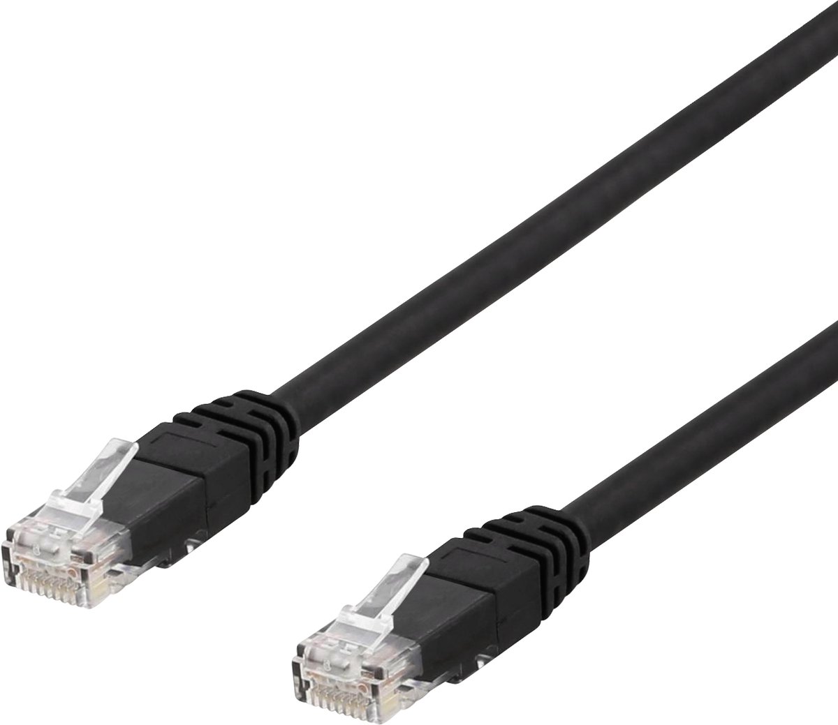 Deltaco - Cat6a Netwerkkabel - 5m - U/UTP - RJ-45 naar RJ-45 - Zwart