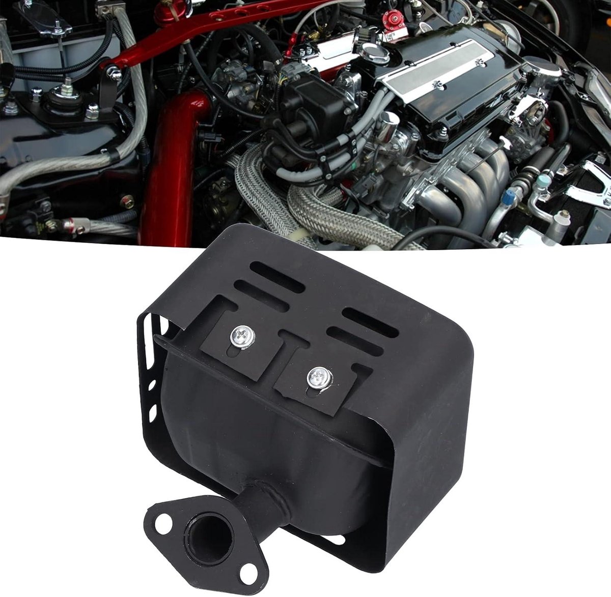Afgasslang voor stroomgenerator, 120 cm uitlaatslang, roestvrij staal, autoverwarming, metalen slang, staande verwarming, uitlaatpijp met 2 roestvrijstalen klemmen voor dieselverwarming