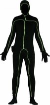 Zwart lichtgevend kostuum voor mannen - Volwassenen kostuums