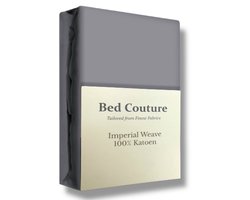 Bed Couture - Hoeslaken van 100% Katoen - Tweepersoons 140x200cm - Hoekhoogte 30cm - Ultra Zacht en Duurzaam - Antraciet