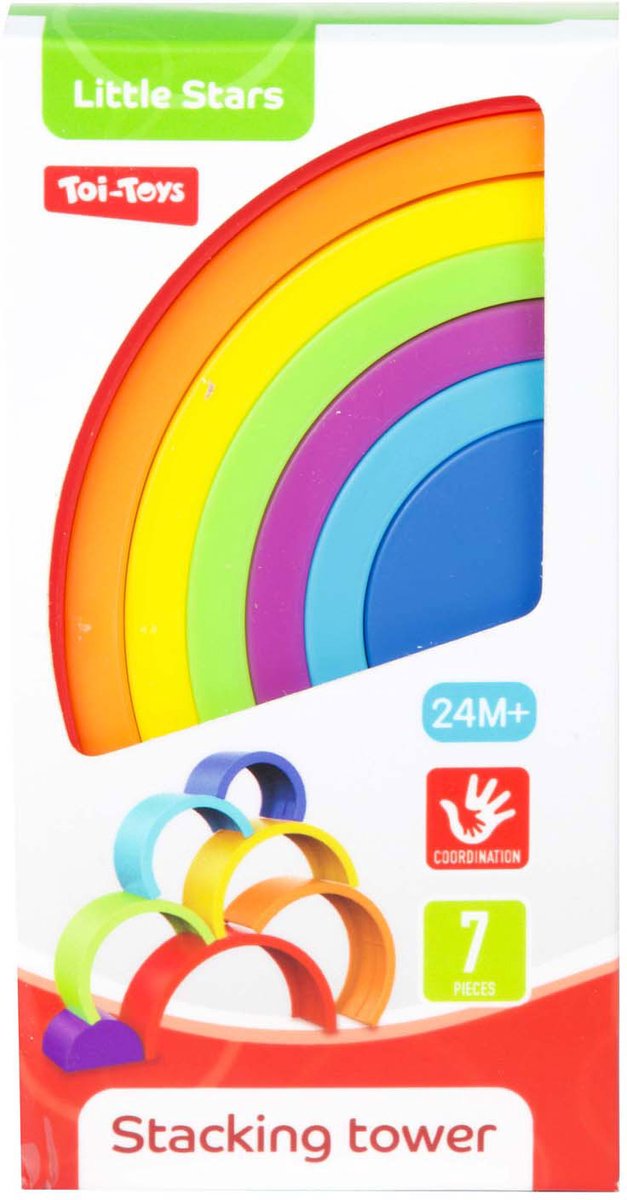 Little Stars Baby Stapeltoren Regenboog, 7dlg. van Little Stars® — afbeelding 5
