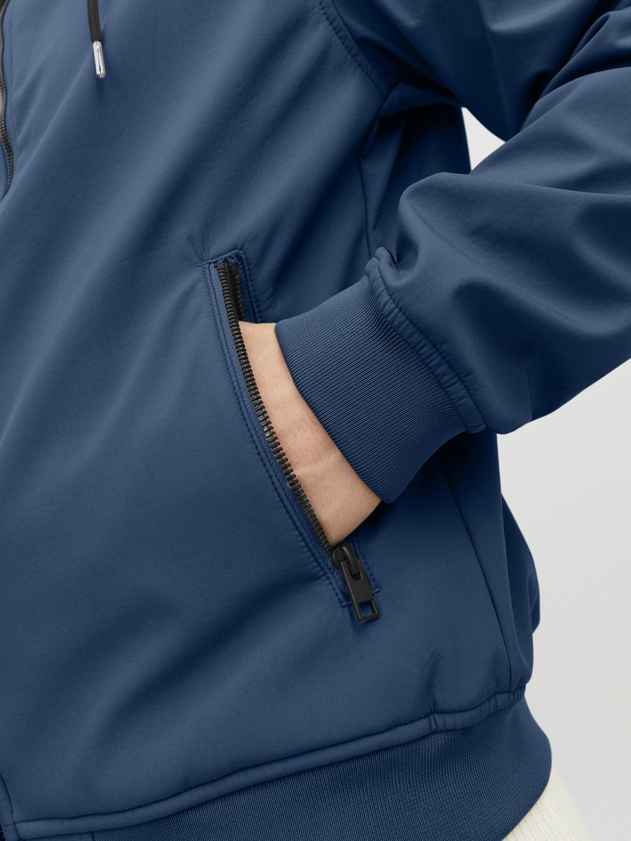 JACK & JONES ESSENTIALS softshell jas JJEBASIC met logo zwart