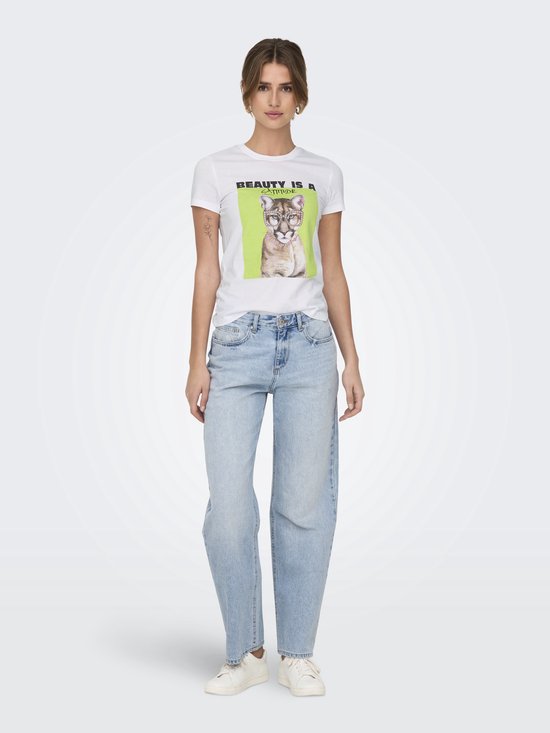 ONLY - ONLVIBE LIFE S/S GLASSES TOP BOX JRS - Dames - T-shirts