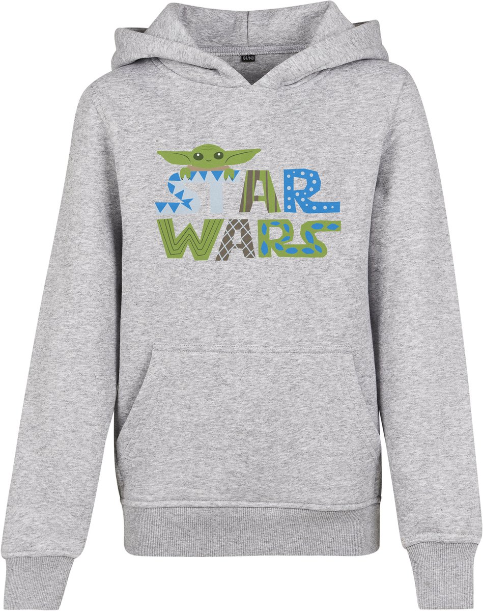 Mister Tee Star Wars Colorful Logo Kinder hoodie/trui Kids 146 Grijs